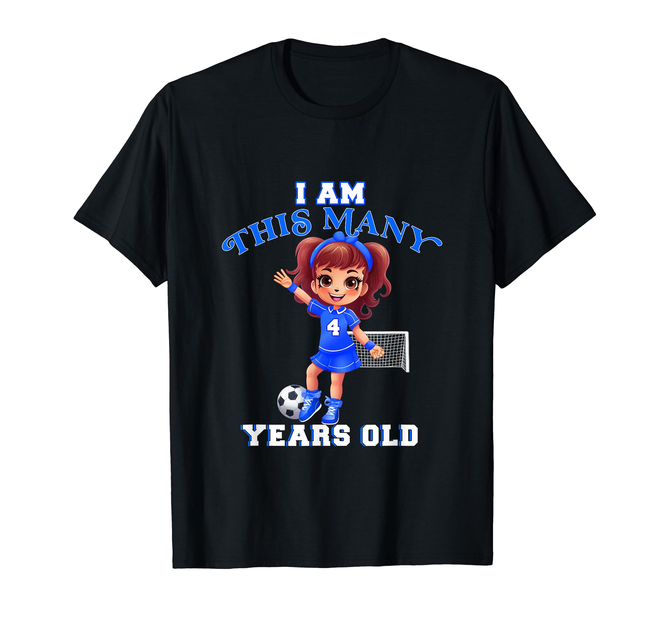 Soccer Player Four Year Old 4Th Birthday T-Shirt - Custom Art Print Unisex - T-Shirt, Sweatshirt, Hoodie