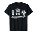 Soccermomlife Soccer Mom Messy Bun T-Shirt - Aesthetic Graphic Unisex - T-Shirt, Sweatshirt, Hoodie