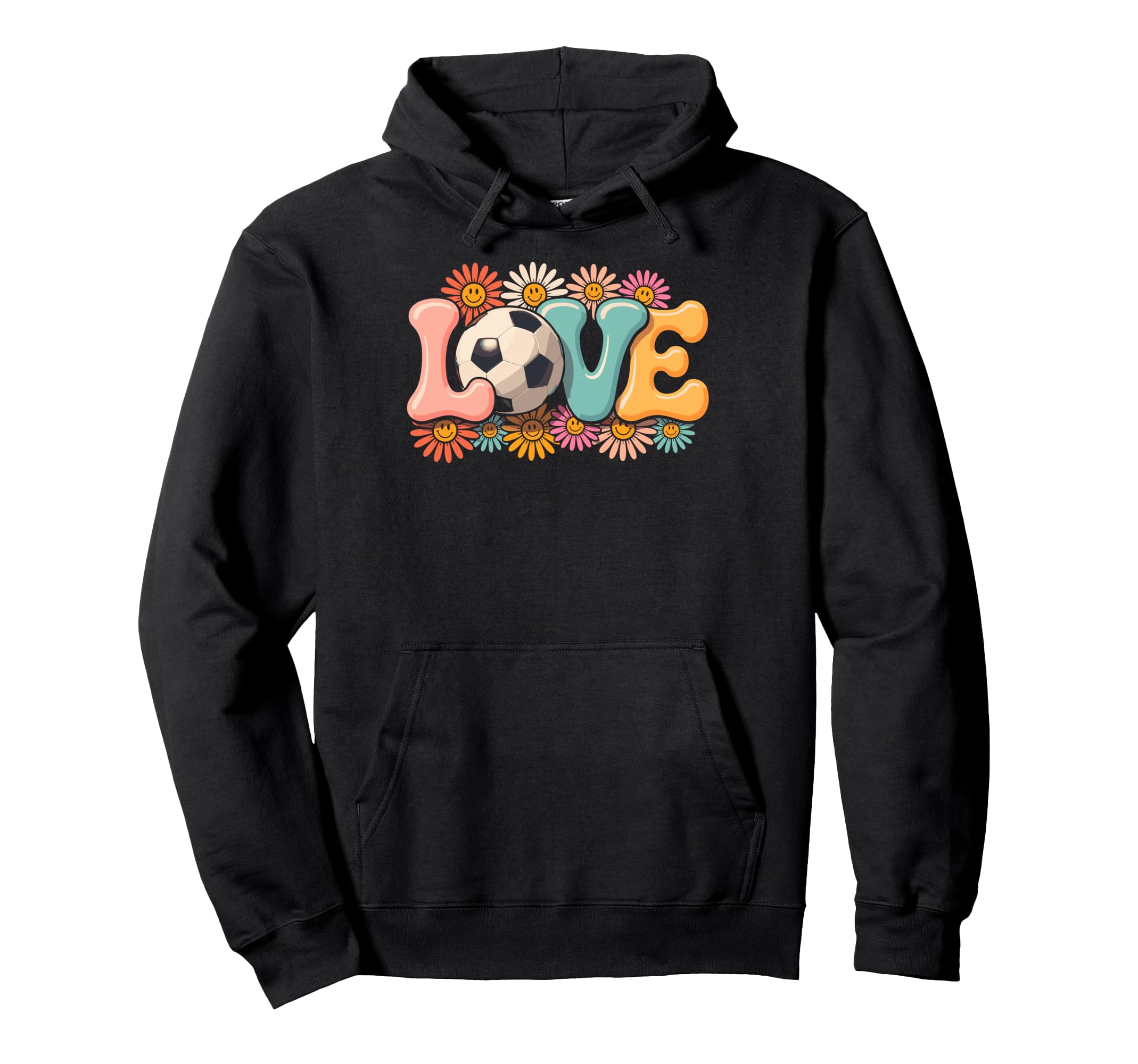Groovy Love Soccer Goalie Player Fan Game Hoodie - Custom Art Print Unisex - T-Shirt, Sweatshirt, Hoodie