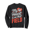 My Heart Is That Field Soccer Sweatshirt - Graphic Print for Adults - T-Shirt, Sweatshirt, Hoodie