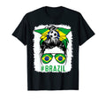 Chica Brazil Flag Brazilian Pride Messy T-Shirt - Minimalist Print Unisex - T-Shirt, Sweatshirt, Hoodie