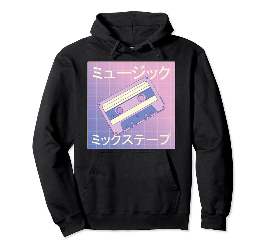 Vaporwave Mixtape Japan Music Cassette Hoodie - Unique Graphic for Adults - T-Shirt, Sweatshirt, Hoodie