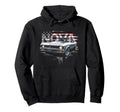 1970 70 Nova Ss American Flag Muscle Hoodie - Novelty Apparel for Adults - T-Shirt, Sweatshirt, Hoodie