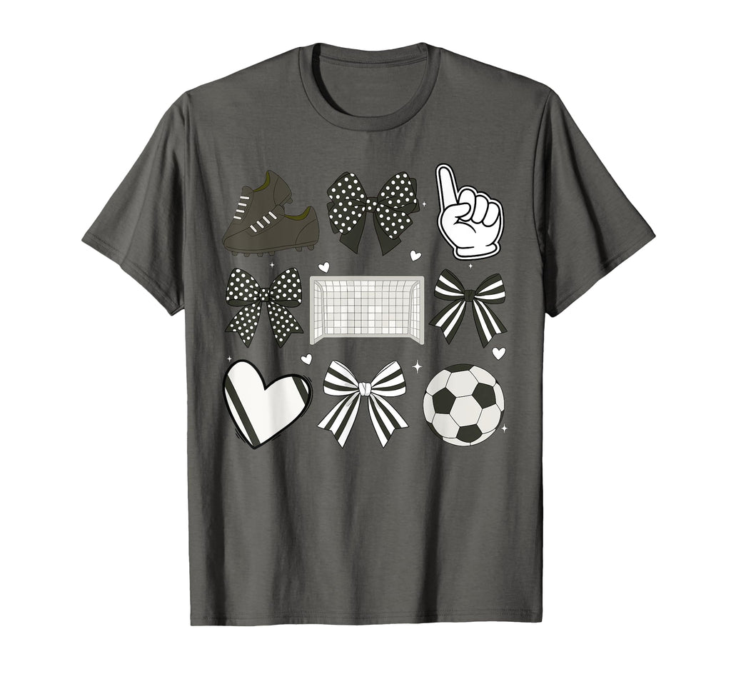 Soccer Coquette Bow Football Mama T-Shirt - Custom Art Print Men Women - T-Shirt, Sweatshirt, Hoodie