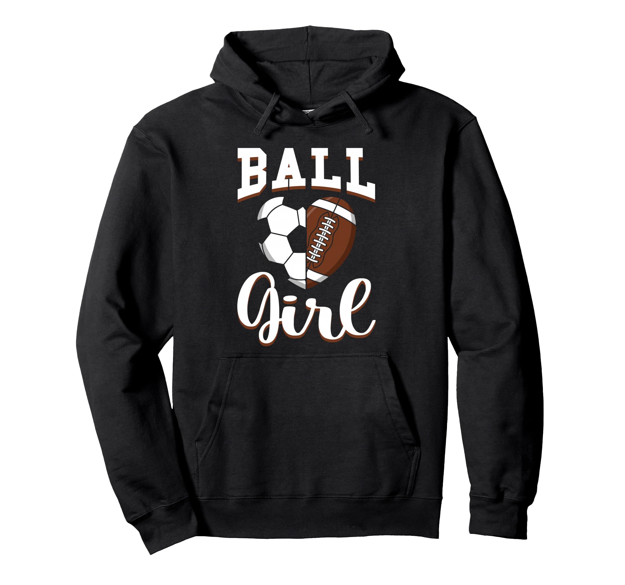 Ball Soccer Football Lovers Gifts Heart Hoodie - Custom Art Print Men Women - T-Shirt, Sweatshirt, Hoodie