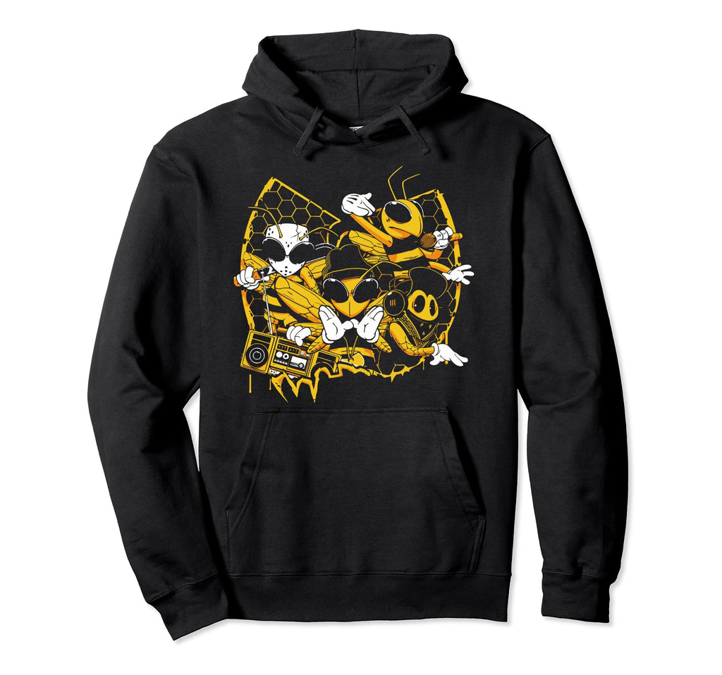 Bees Hip Hop Old School Rap Lover Funny Hoodie - Fun Novelty Design Unisex - T-Shirt, Sweatshirt, Hoodie