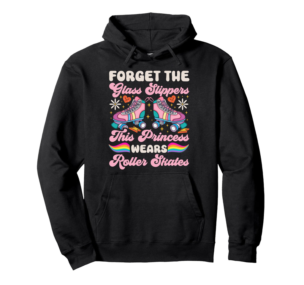 Roller Skating Skate 1970S Forget Glass Hoodie - Novelty Apparel for Adults - T-Shirt, Sweatshirt, Hoodie
