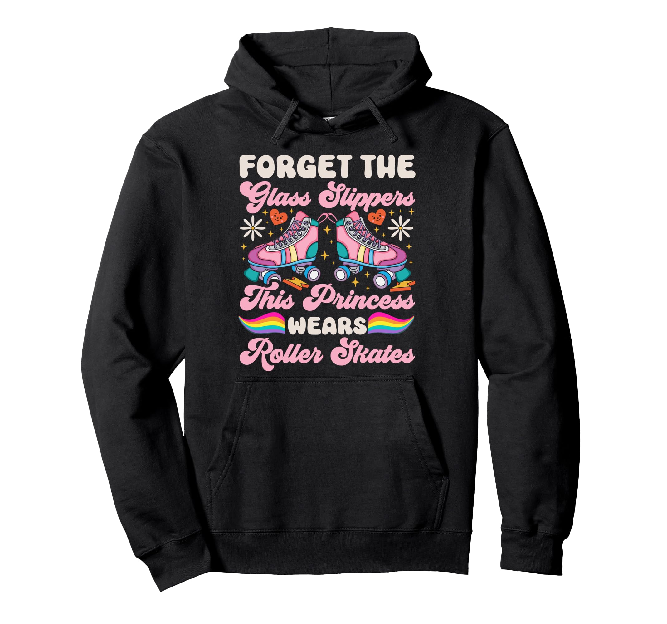 Roller Skating Skate 1970S Forget Glass Hoodie - Novelty Apparel for Adults - T-Shirt, Sweatshirt, Hoodie