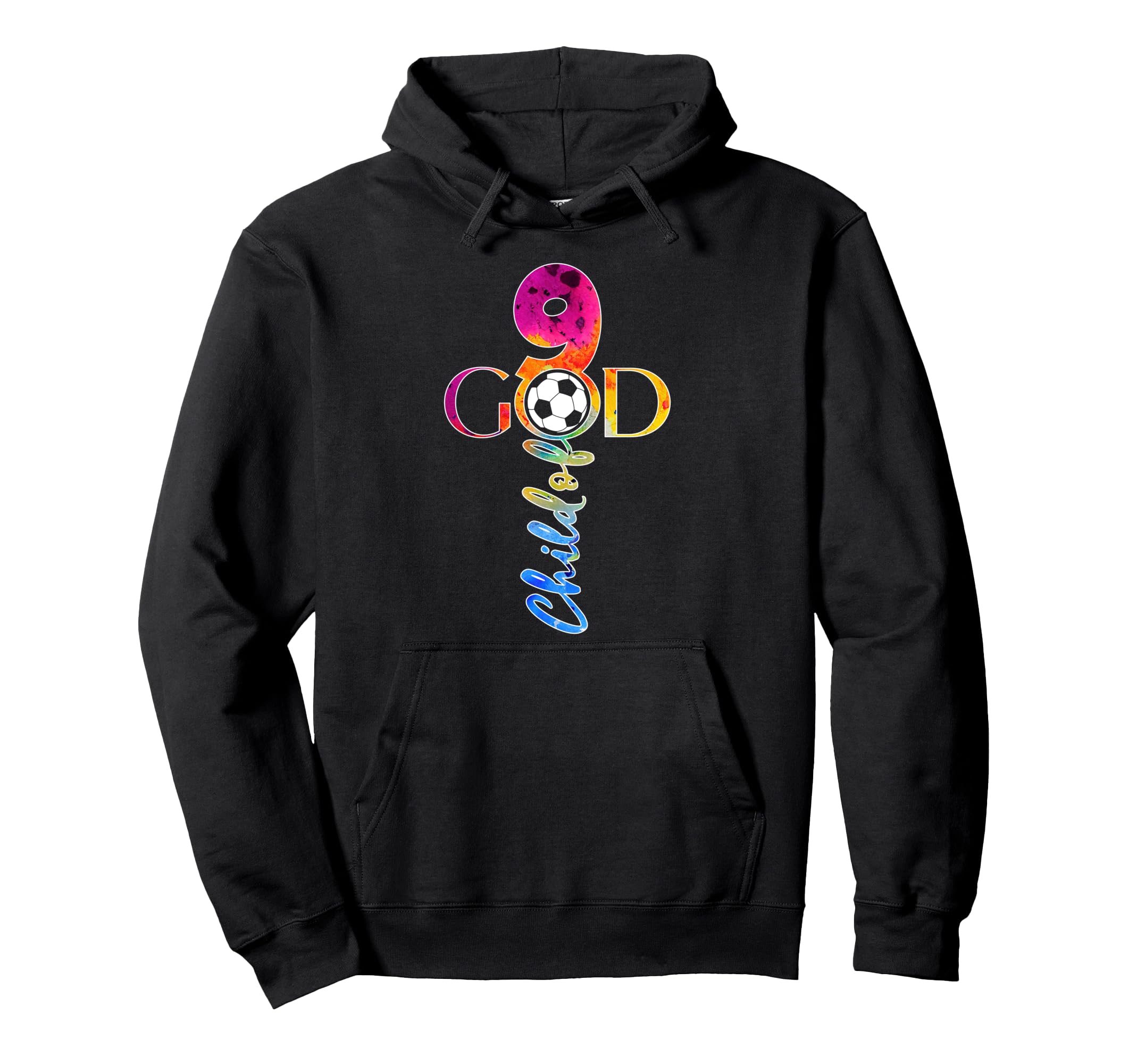 Jesus 9 Years Child God Soccer 9Th Birthday Hoodie - Graphic Print Unisex - T-Shirt, Sweatshirt, Hoodie