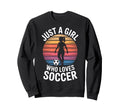 Just Who Loves Soccer Womens Soccer Sweatshirt - Minimalist Print Unisex - T-Shirt, Sweatshirt, Hoodie