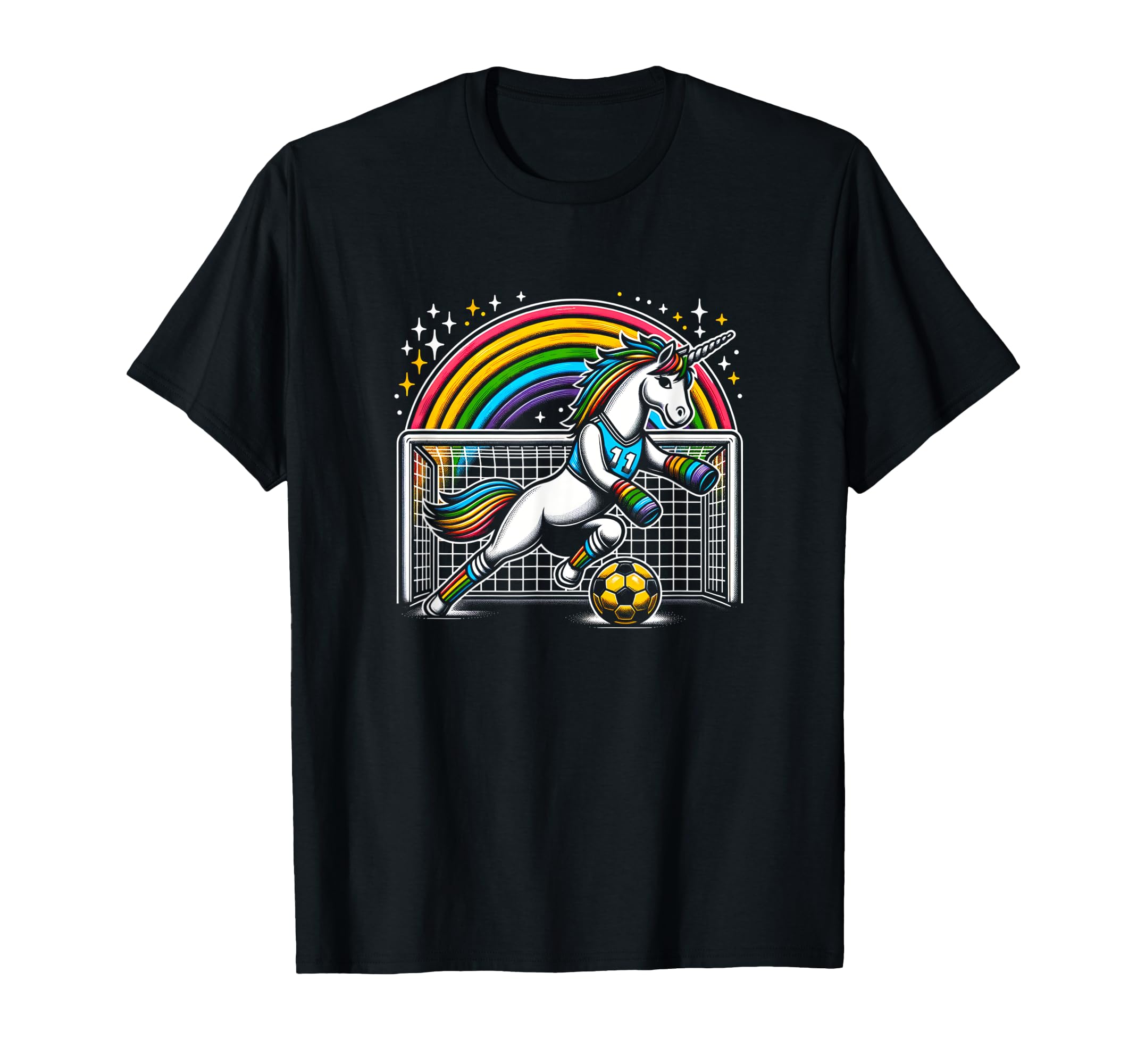 Unicorn Playing Soccer Goalie Keeper T-Shirt - Novelty Apparel Men Women - T-Shirt, Sweatshirt, Hoodie