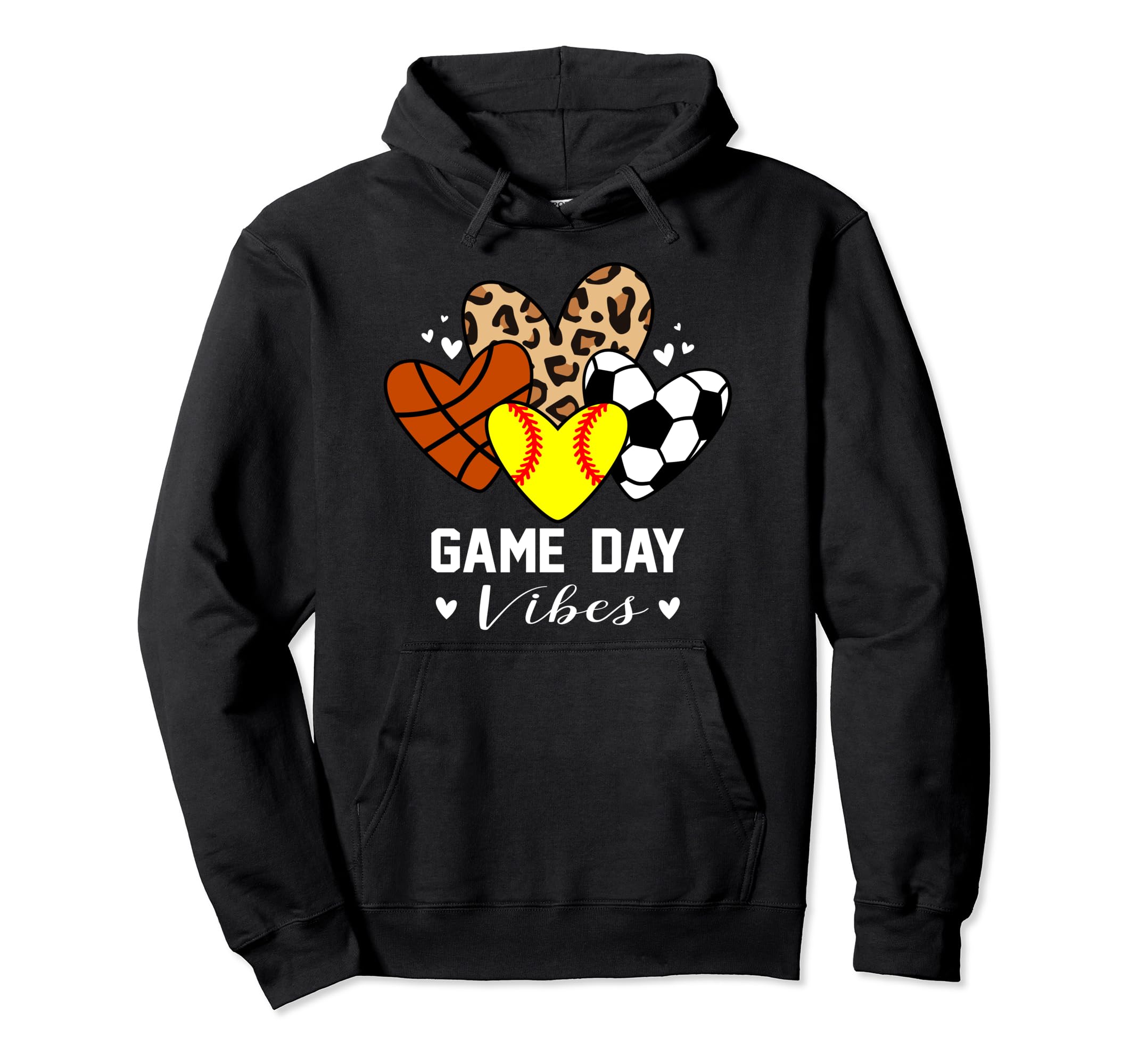 Game Day Vibes Funny Softball Soccer Hoodie - Trendy Graphic Men Women - T-Shirt, Sweatshirt, Hoodie