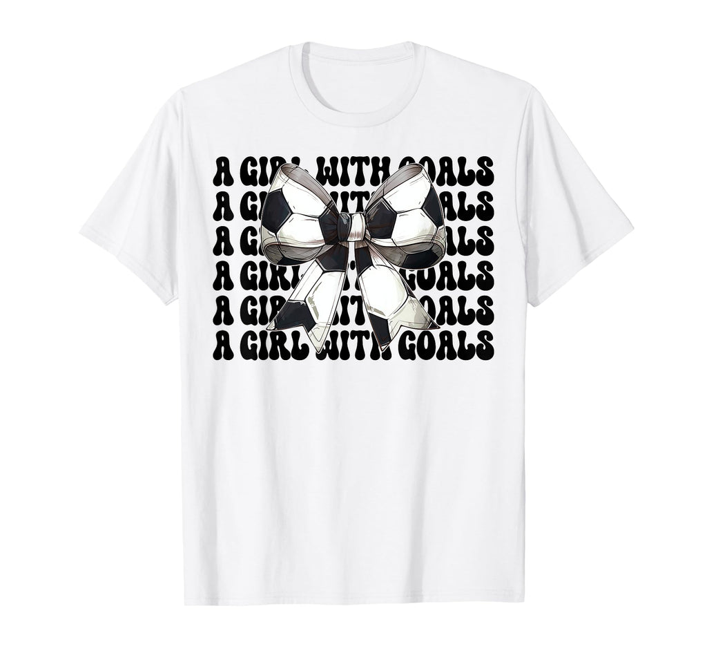 Goals Soccer Coquette Bow T-Shirt - Custom Art Print Men Women - T-Shirt, Sweatshirt, Hoodie