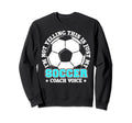 Trainer Coaching Soccer Coach Mom Sweatshirt - Minimalist Print for Adults - T-Shirt, Sweatshirt, Hoodie