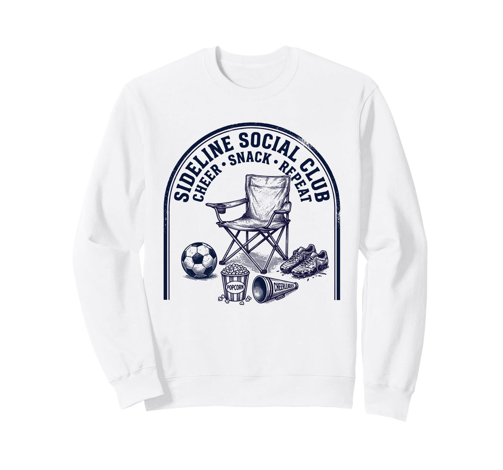 Sideline Social Club Cheer Snack Sweatshirt - Minimalist Print for Adults - T-Shirt, Sweatshirt, Hoodie