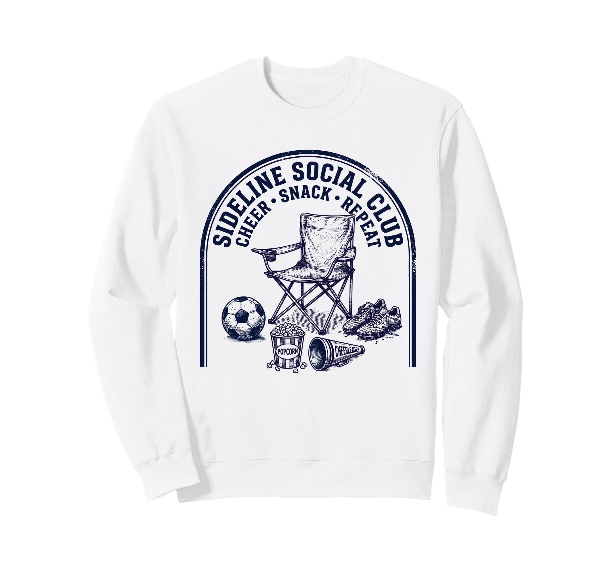 Sideline Social Club Cheer Snack Sweatshirt - Minimalist Print for Adults - T-Shirt, Sweatshirt, Hoodie