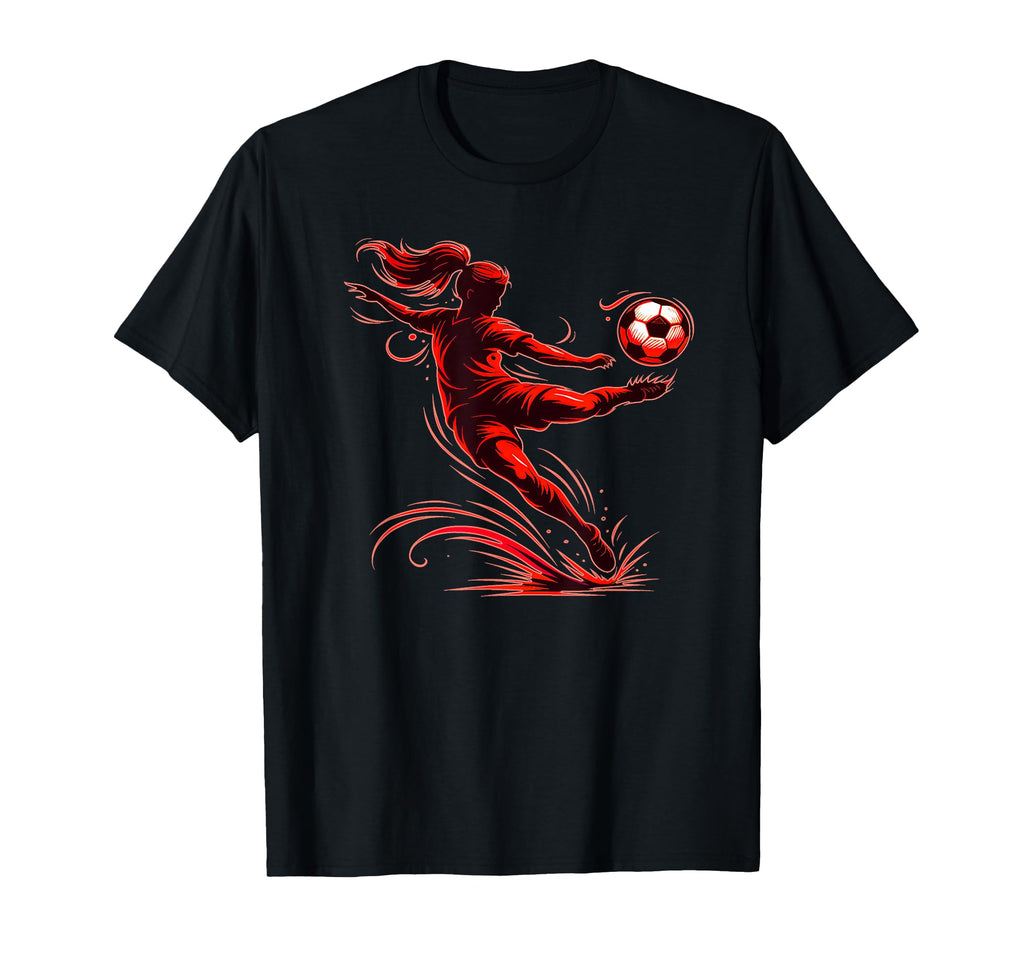Powerful Soccer Mid Air Motion Strike T-Shirt - Novelty Apparel Men Women - T-Shirt, Sweatshirt, Hoodie