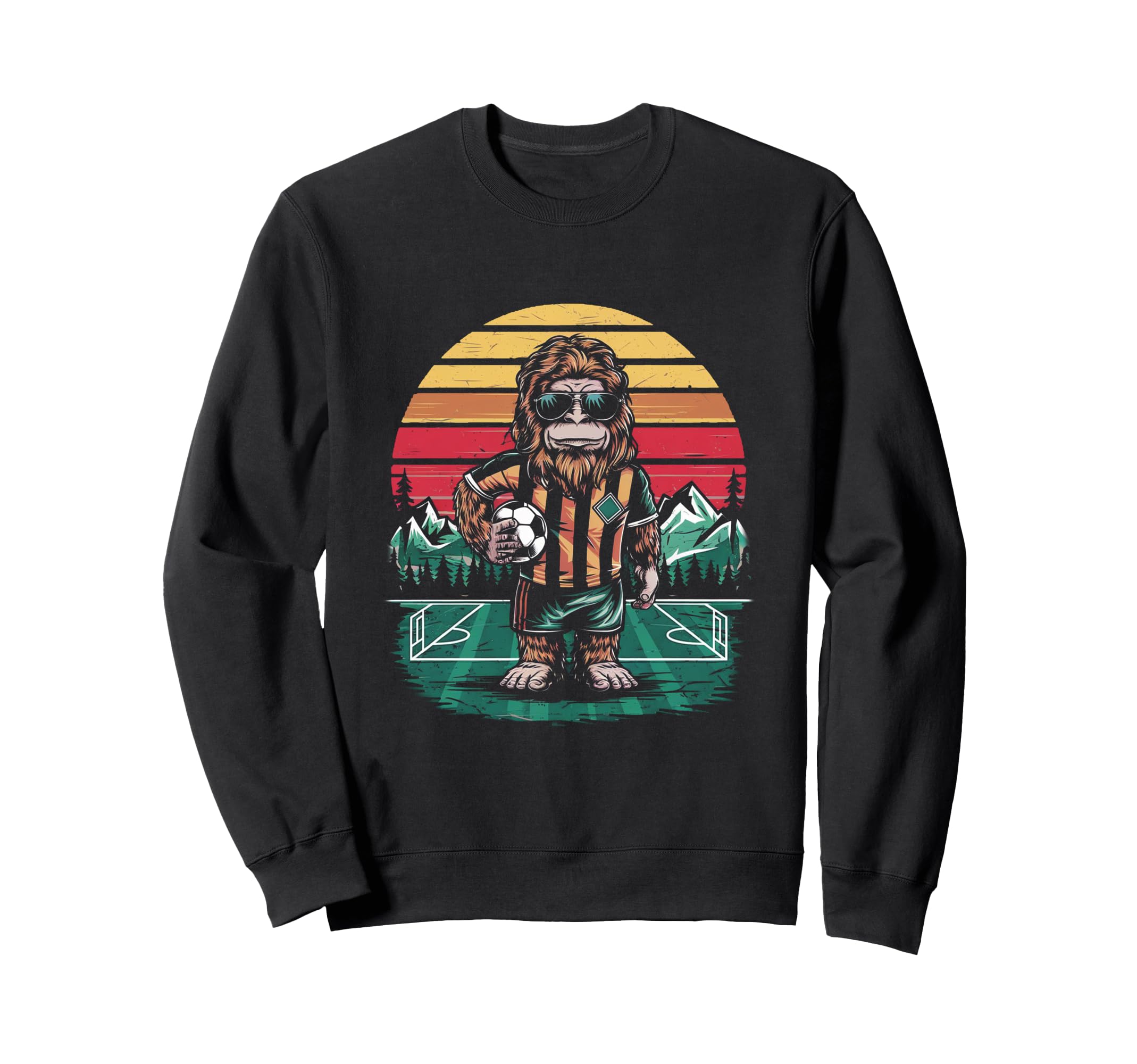 Funny Bigfoot Soccer Football Sweatshirt - Novelty Apparel Men Women - T-Shirt, Sweatshirt, Hoodie