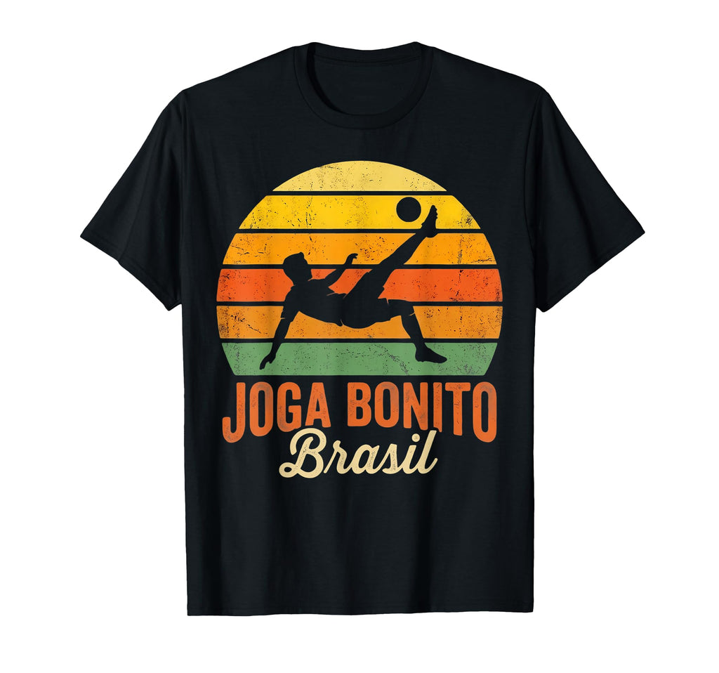 Brazil Joga Bonito Sunset Bicycle Kick T-Shirt - Trendy Graphic for Adults - T-Shirt, Sweatshirt, Hoodie