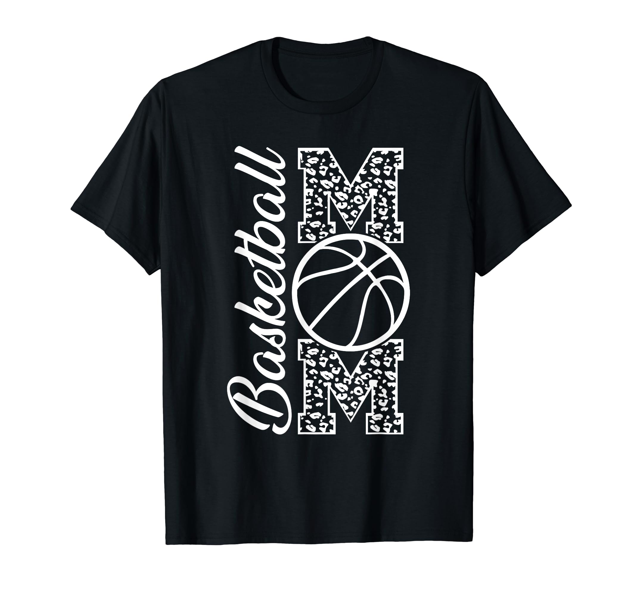 Basketball Mom Leopard Cheetah Proud T-Shirt - Novelty Apparel Unisex - T-Shirt, Sweatshirt, Hoodie