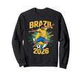 Brazil Football 2026 Funny Soccer Sweatshirt - Minimalist Print for Adults - T-Shirt, Sweatshirt, Hoodie