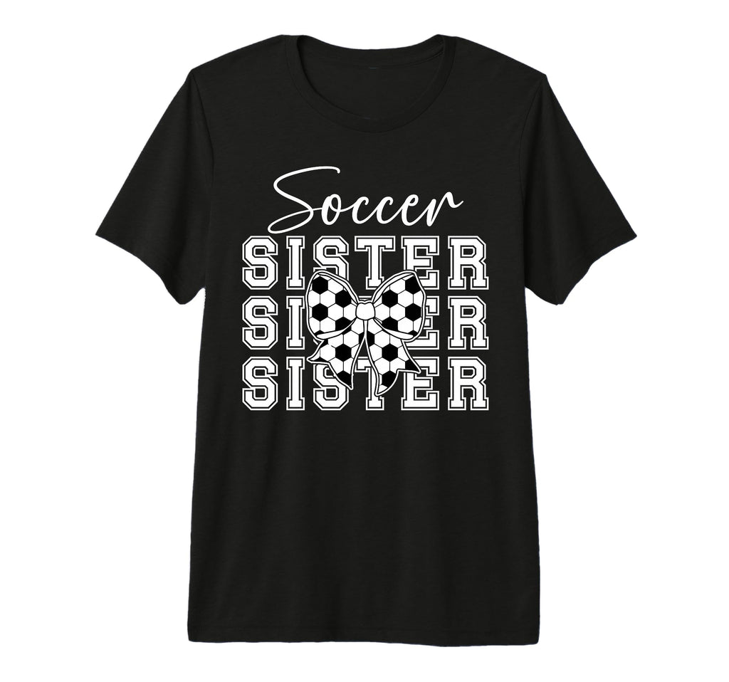 Soccer Sister Coquette Sister Soccer T-Shirt - Aesthetic Graphic Unisex - T-Shirt, Sweatshirt, Hoodie