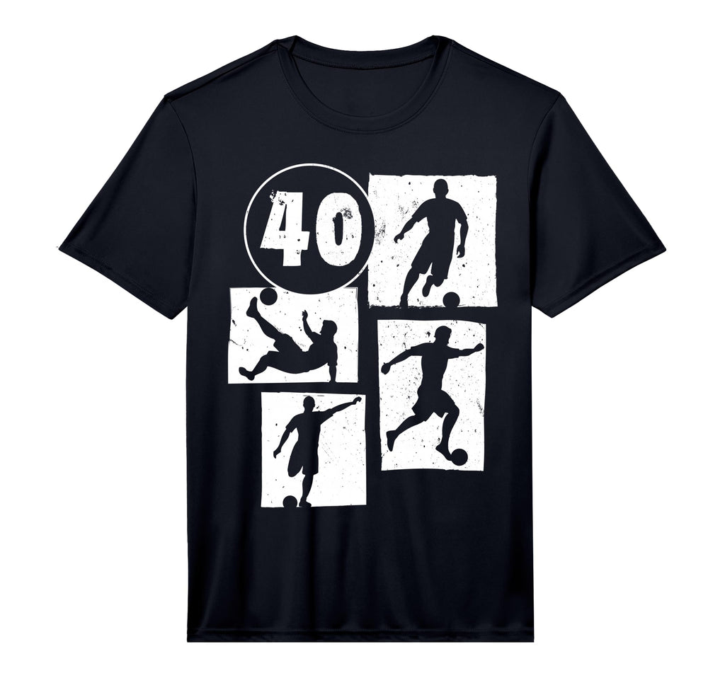 Mens 40Th Birthday Soccer Player Football T-Shirt - Trendy Graphic Unisex - T-Shirt, Sweatshirt, Hoodie
