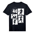 Mens 40Th Birthday Soccer Player Football T-Shirt - Trendy Graphic Unisex - T-Shirt, Sweatshirt, Hoodie