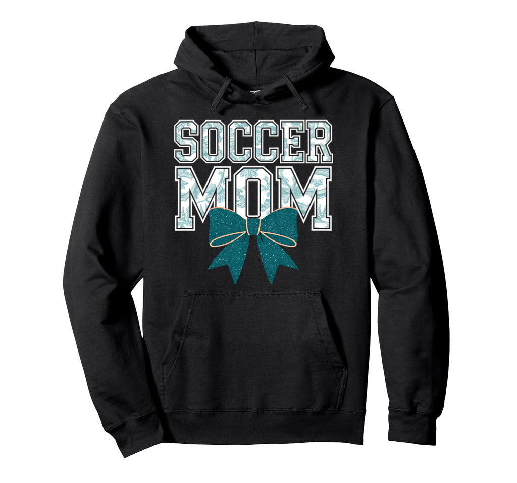 Soccer Mom Coquette Bow Mothers Day Hoodie - Unique Graphic Unisex - T-Shirt, Sweatshirt, Hoodie