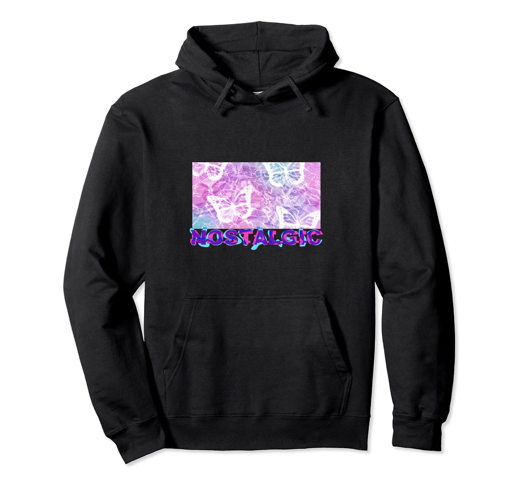 Nostalgic Aesthetic Butterflies Hoodie - Casual Everyday Wear for Adults - T-Shirt, Sweatshirt, Hoodie