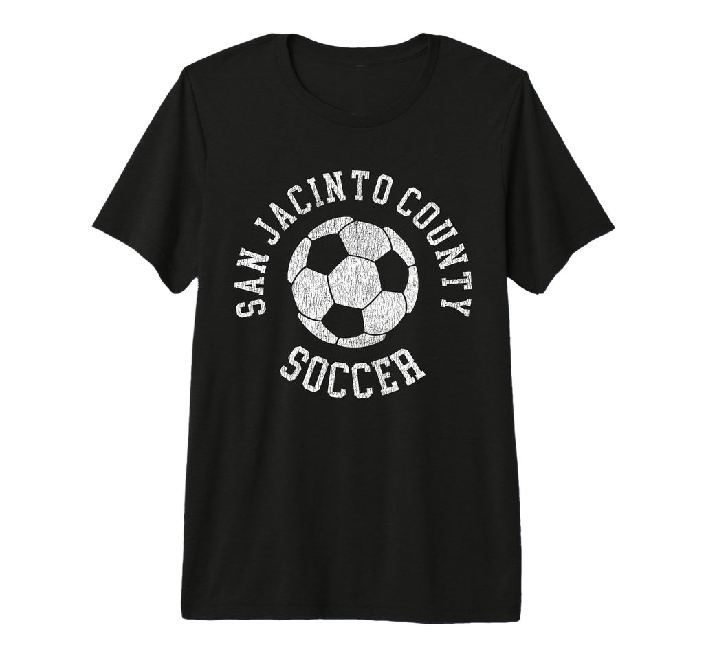 San Jacinto County Soccer Distressed 90S T-Shirt - Graphic Print Men Women - T-Shirt, Sweatshirt, Hoodie