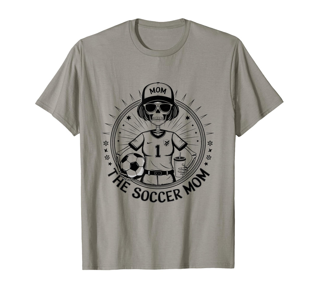 Soccer Mom Skeletton Halloween Soccer T-Shirt - Custom Art Print Unisex - T-Shirt, Sweatshirt, Hoodie