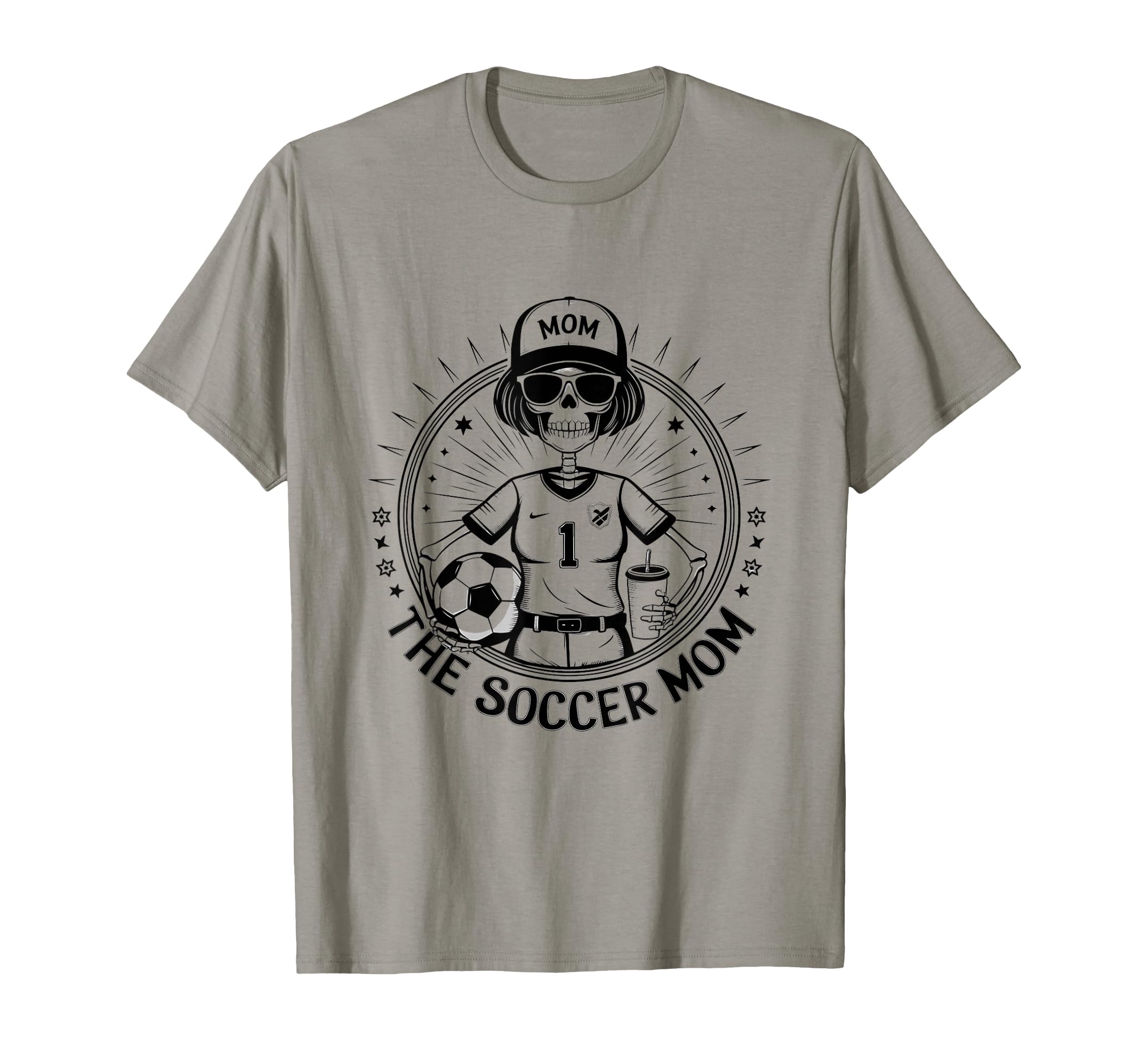Soccer Mom Skeletton Halloween Soccer T-Shirt - Custom Art Print Unisex - T-Shirt, Sweatshirt, Hoodie