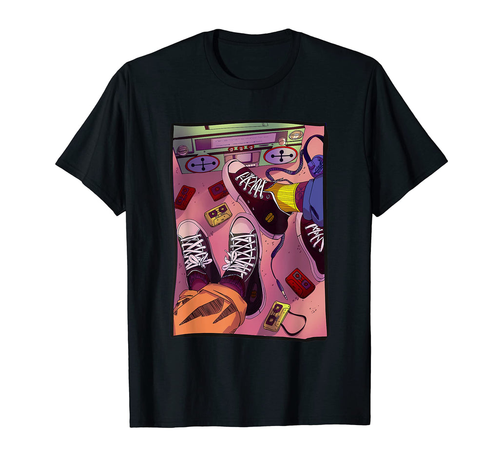 Hip Hop Urban Streetwear Boom Box T-Shirt - Novelty Apparel for Adults - T-Shirt, Sweatshirt, Hoodie