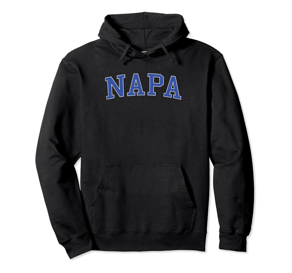 Napa Ca Distressed Blue Varsity Hoodie - Trendy Graphic Unisex - T-Shirt, Sweatshirt, Hoodie