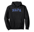 Napa Ca Distressed Blue Varsity Hoodie - Trendy Graphic Unisex - T-Shirt, Sweatshirt, Hoodie
