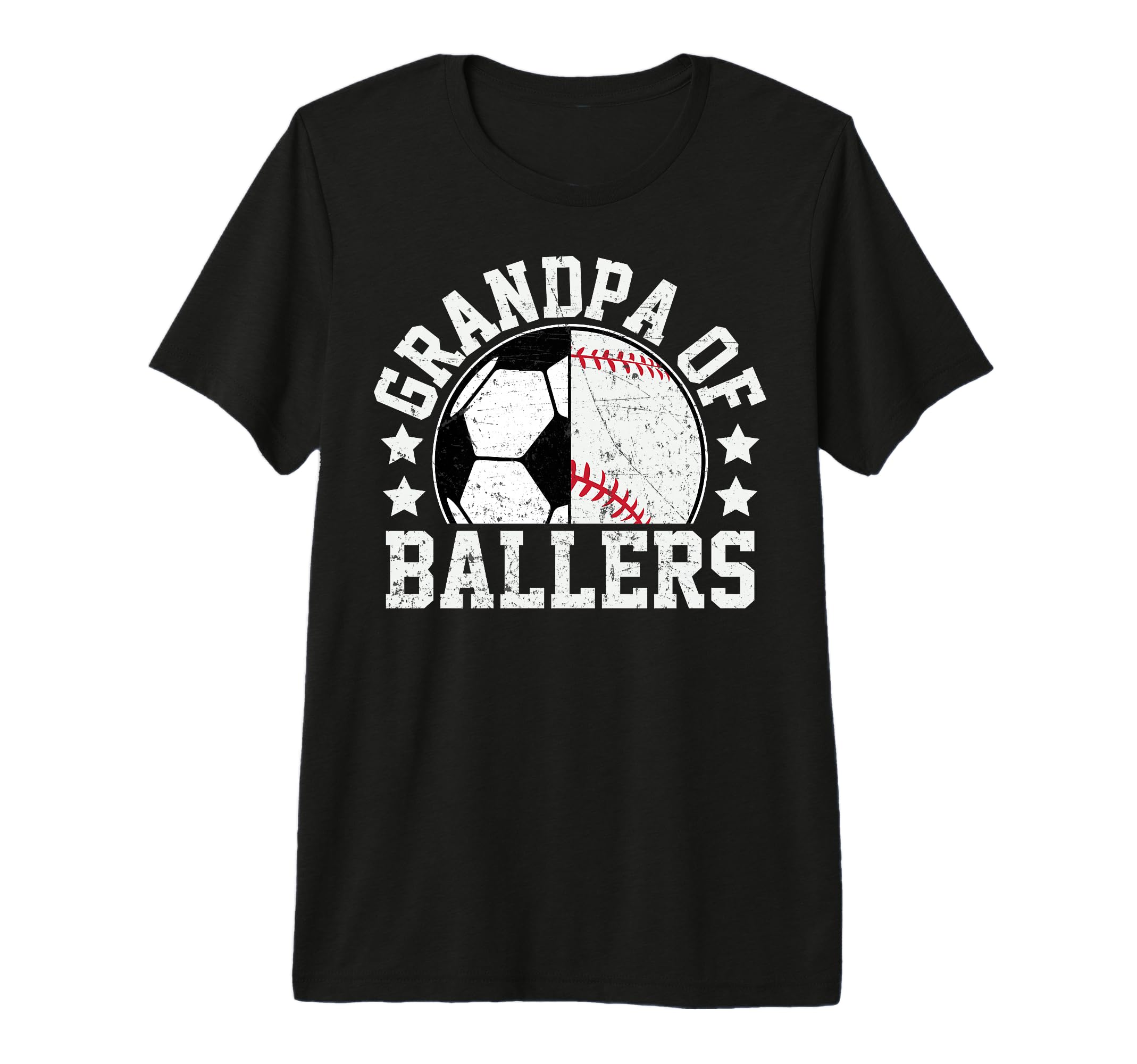 Grandpa Ballers Soccer Baseball T-Shirt - Fun Novelty Design Men Women - T-Shirt, Sweatshirt, Hoodie