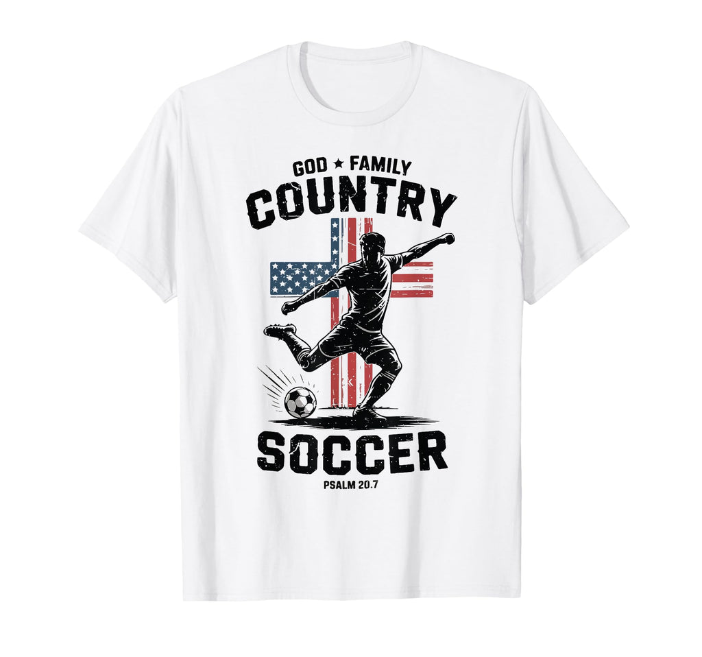 Mens God Family Country Soccer T-Shirt - Aesthetic Graphic Unisex - T-Shirt, Sweatshirt, Hoodie