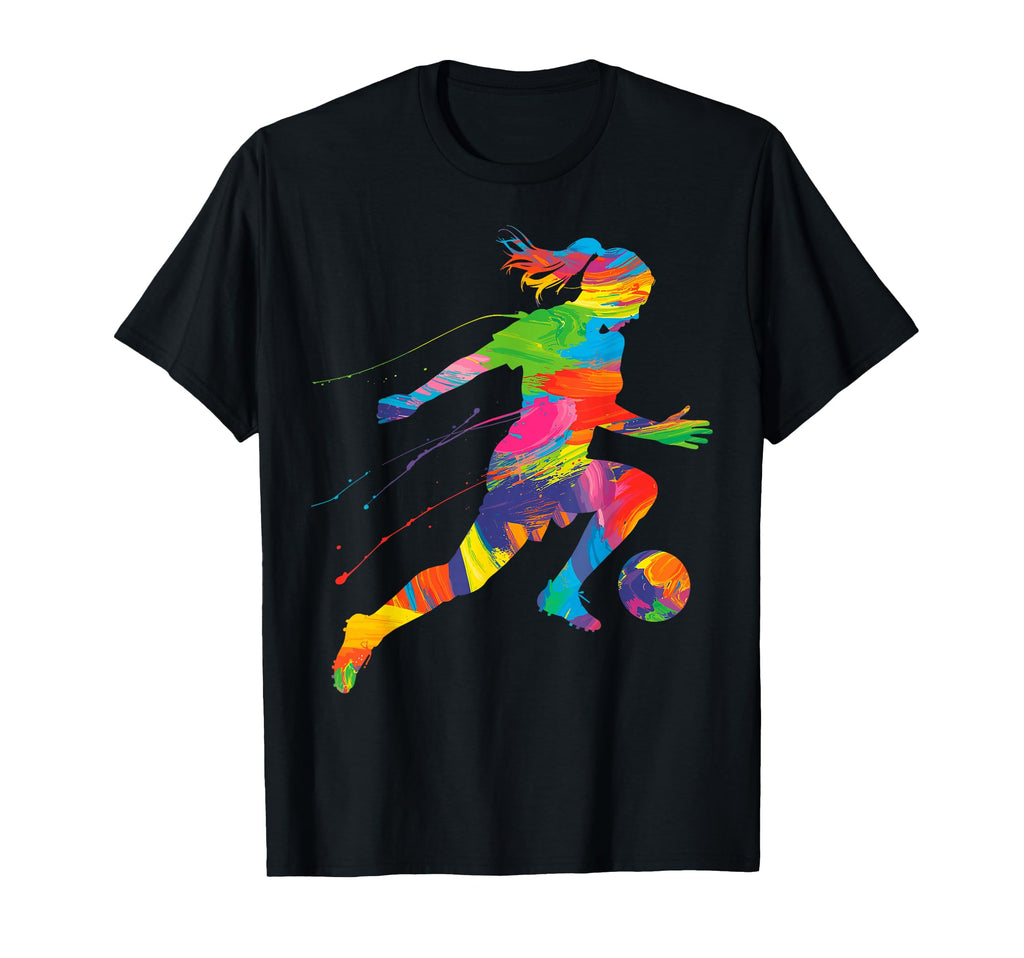 Colorful Funny Soccer Player Fan Dad T-Shirt - Custom Art Print Men Women - T-Shirt, Sweatshirt, Hoodie