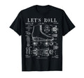 Lets Roll Roller Derby Skating Skater Skate T-Shirt - Graphic Print Unisex - T-Shirt, Sweatshirt, Hoodie