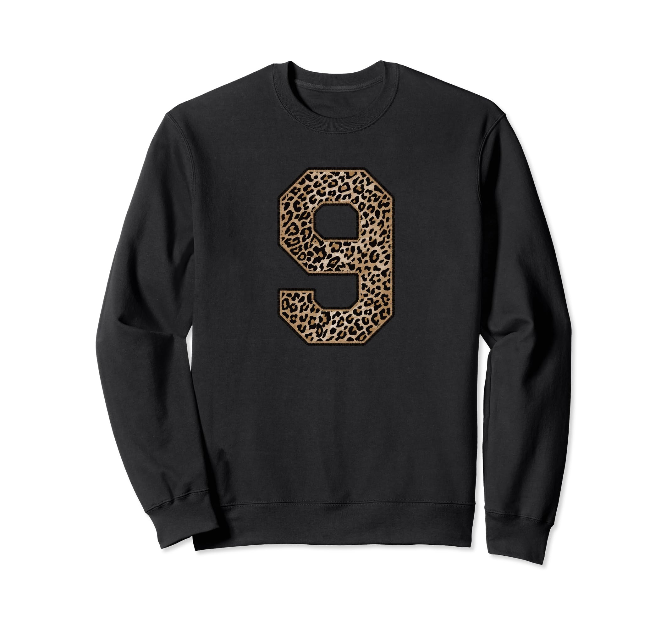 Leopard Number 9 Athlete Sports Sweatshirt - Minimalist Print for Adults - T-Shirt, Sweatshirt, Hoodie
