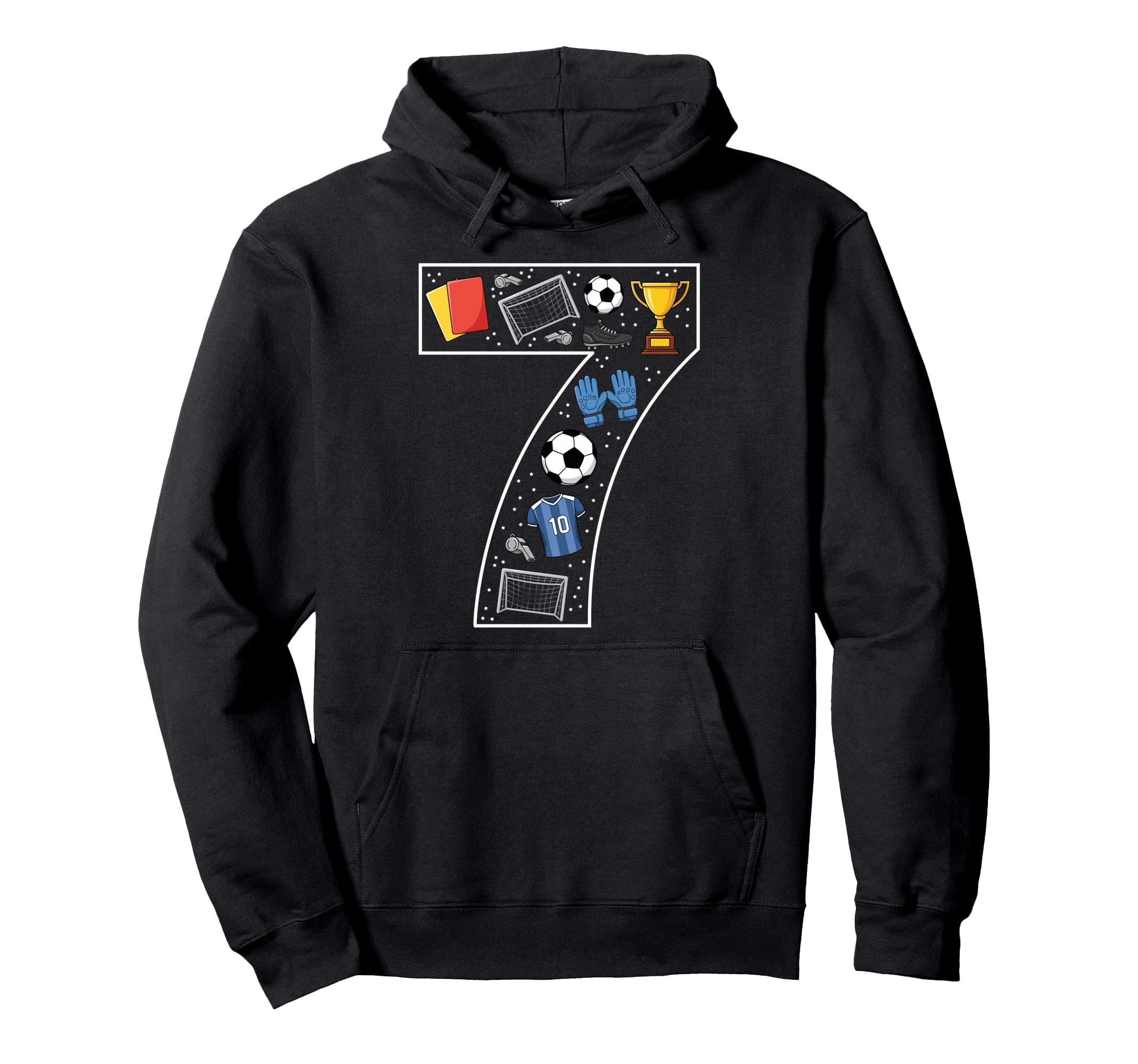 7Th Birthday 7 Year Old Football Hoodie - Casual Everyday Wear Men Women - T-Shirt, Sweatshirt, Hoodie