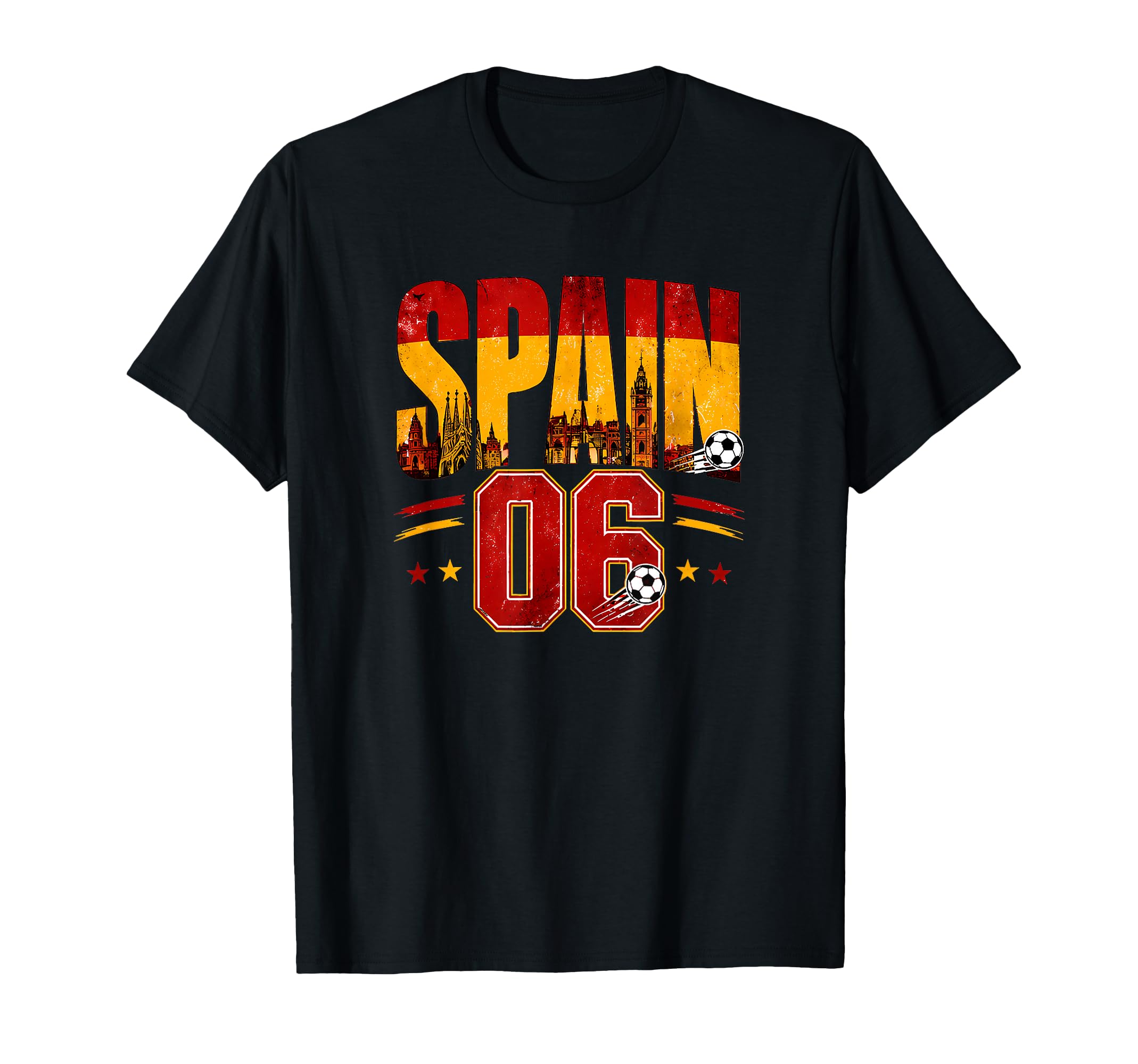 Spain Football 6 Soccer Lovers Match Time T-Shirt - Graphic Print Unisex - T-Shirt, Sweatshirt, Hoodie