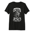 I Love Soccer But Jesus Comes First T-Shirt - Minimalist Print Men Women - T-Shirt, Sweatshirt, Hoodie
