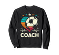 Soccer Coach Training Heart Beat Sweatshirt - Aesthetic Graphic Unisex - T-Shirt, Sweatshirt, Hoodie
