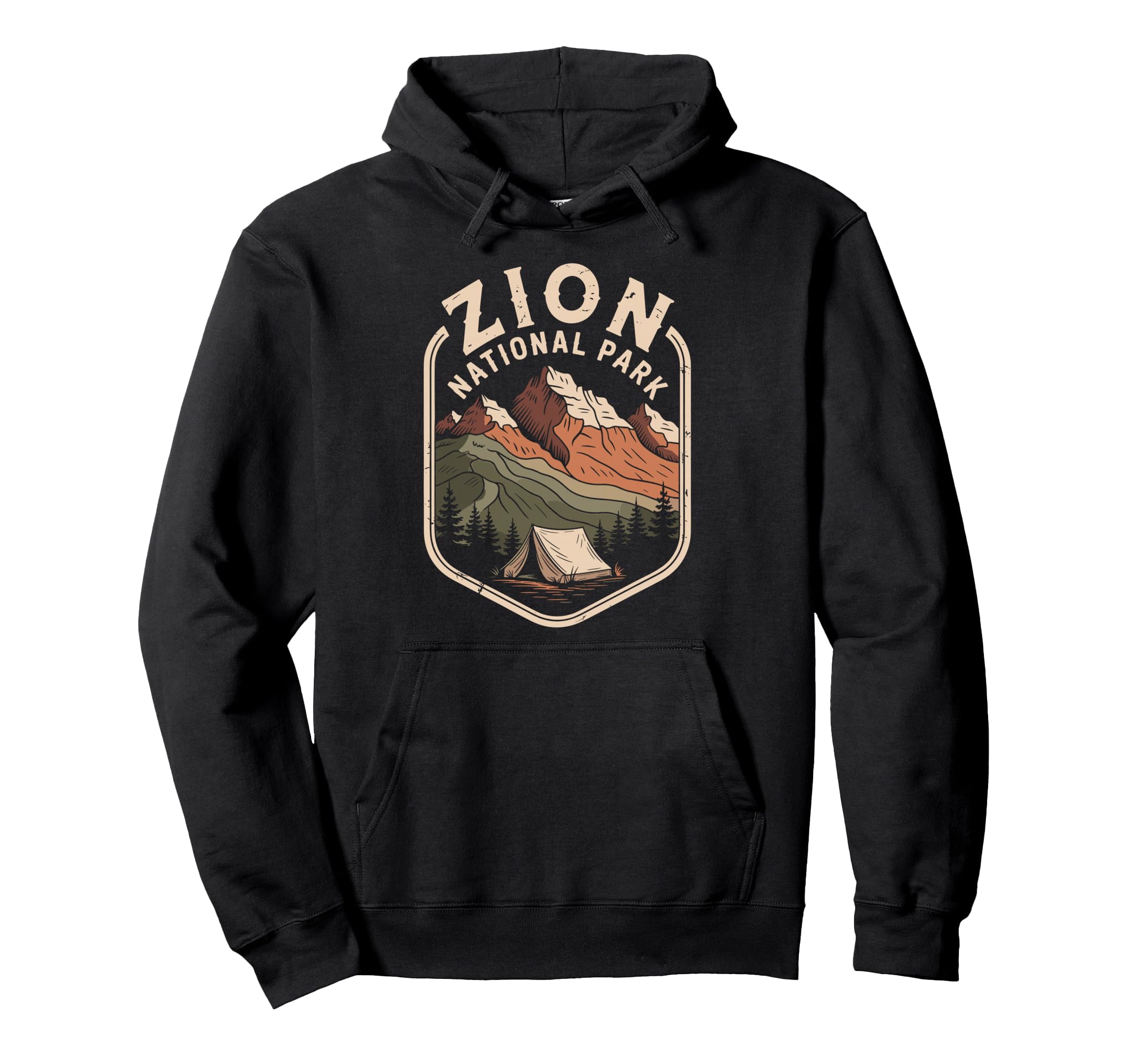 Zion Coordinates Utah National Park Hoodie - Custom Art Print Men Women - T-Shirt, Sweatshirt, Hoodie