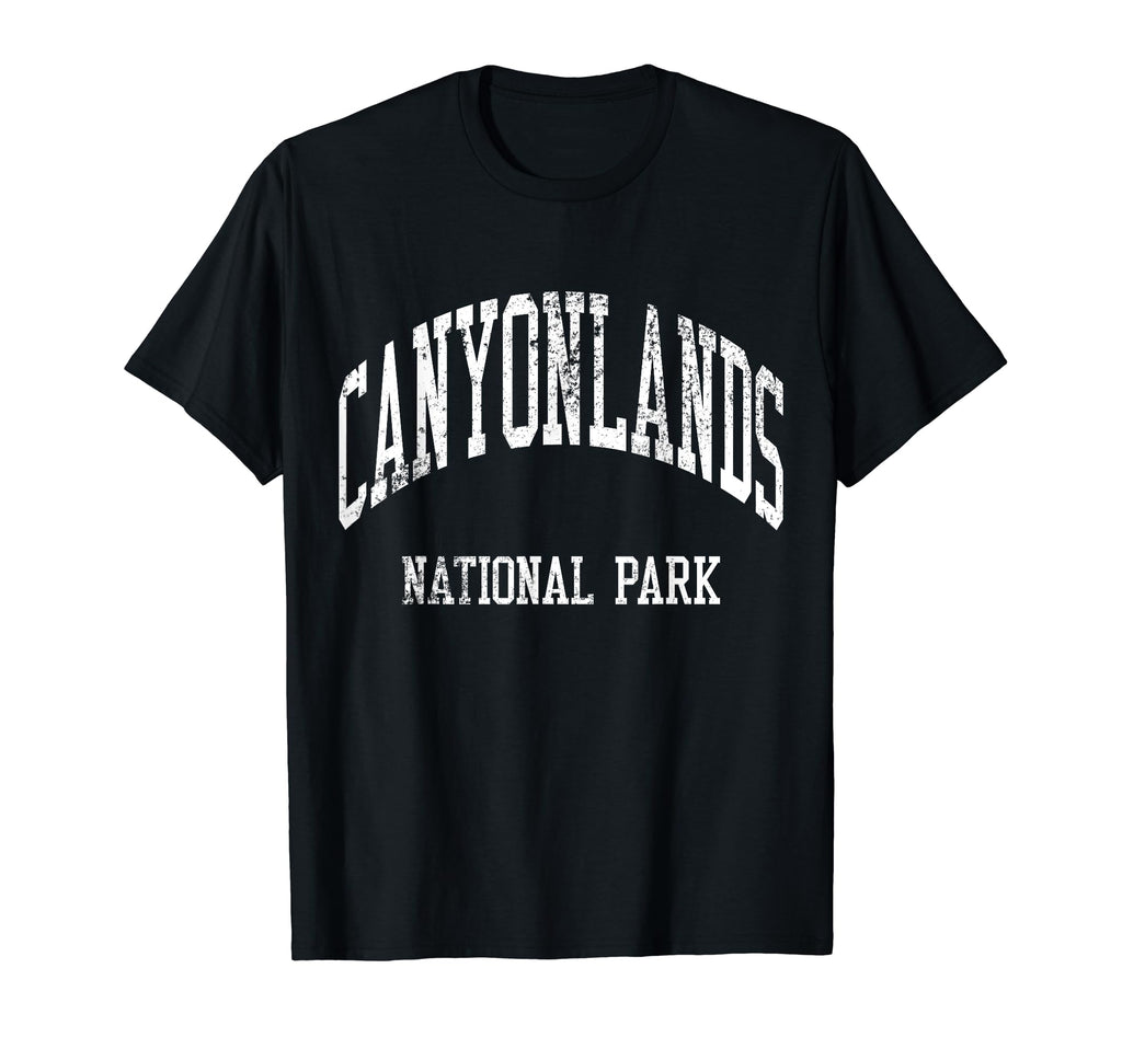 Canyonlands National Park 70S College T-Shirt - Novelty Apparel for Adults - T-Shirt, Sweatshirt, Hoodie