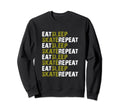 Eat Sleep Skate Repeat Roller Skate Sweatshirt - Trendy Graphic Men Women - T-Shirt, Sweatshirt, Hoodie