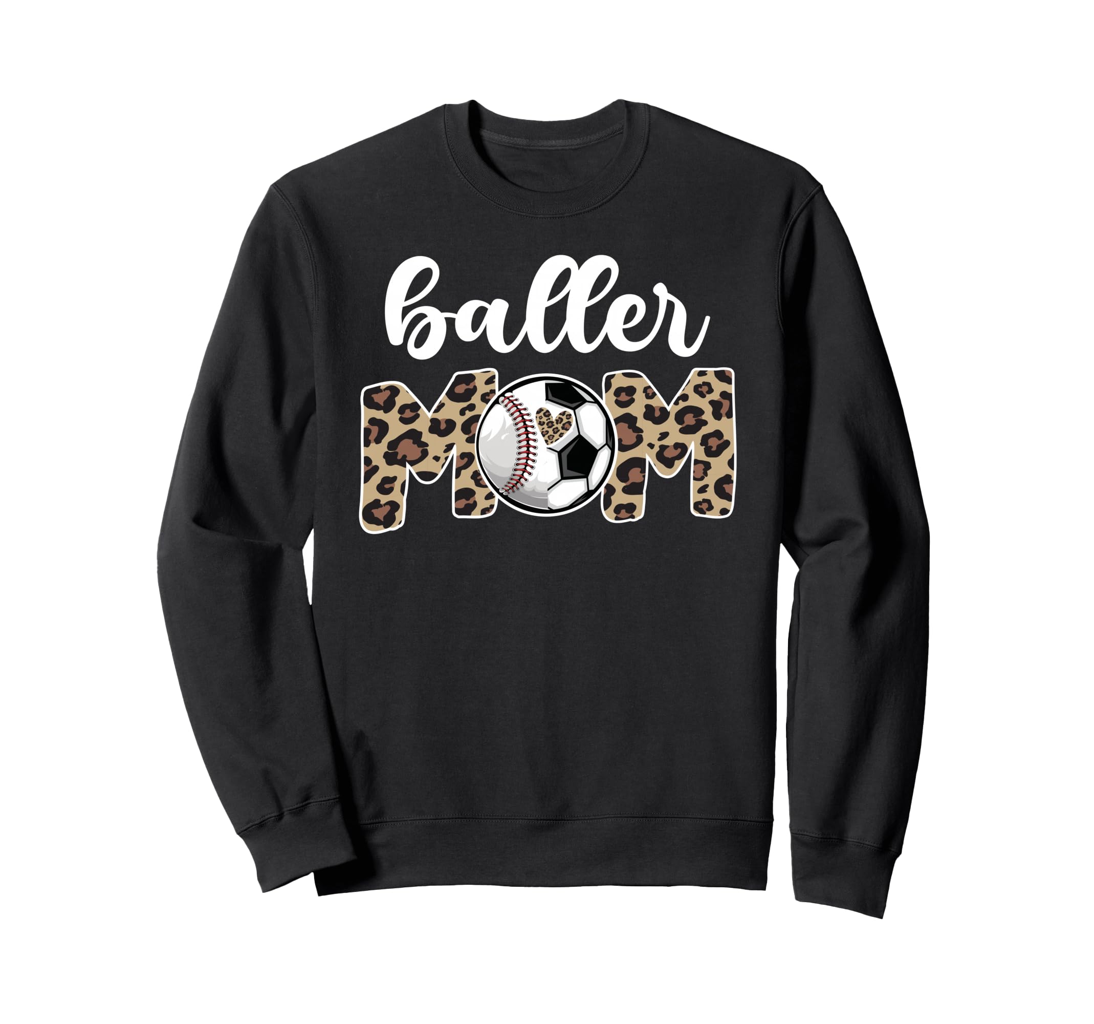 Baller Mom Proud Baseball Sweatshirt - Casual Everyday Wear for Adults - T-Shirt, Sweatshirt, Hoodie