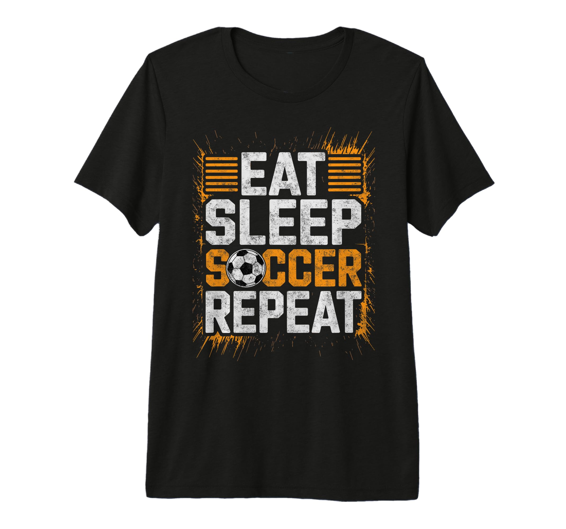 Eat Sleep Soccer Repet Goalie Player T-Shirt - Fun Novelty Design Unisex - T-Shirt, Sweatshirt, Hoodie